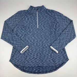Zero Restriction Womens Size XL Performance 1/4 Zip Pullover Blue Vented